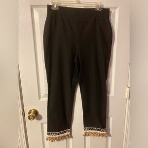NWT Chico’s Black Slimming Brigitte Crop Pants, Size O